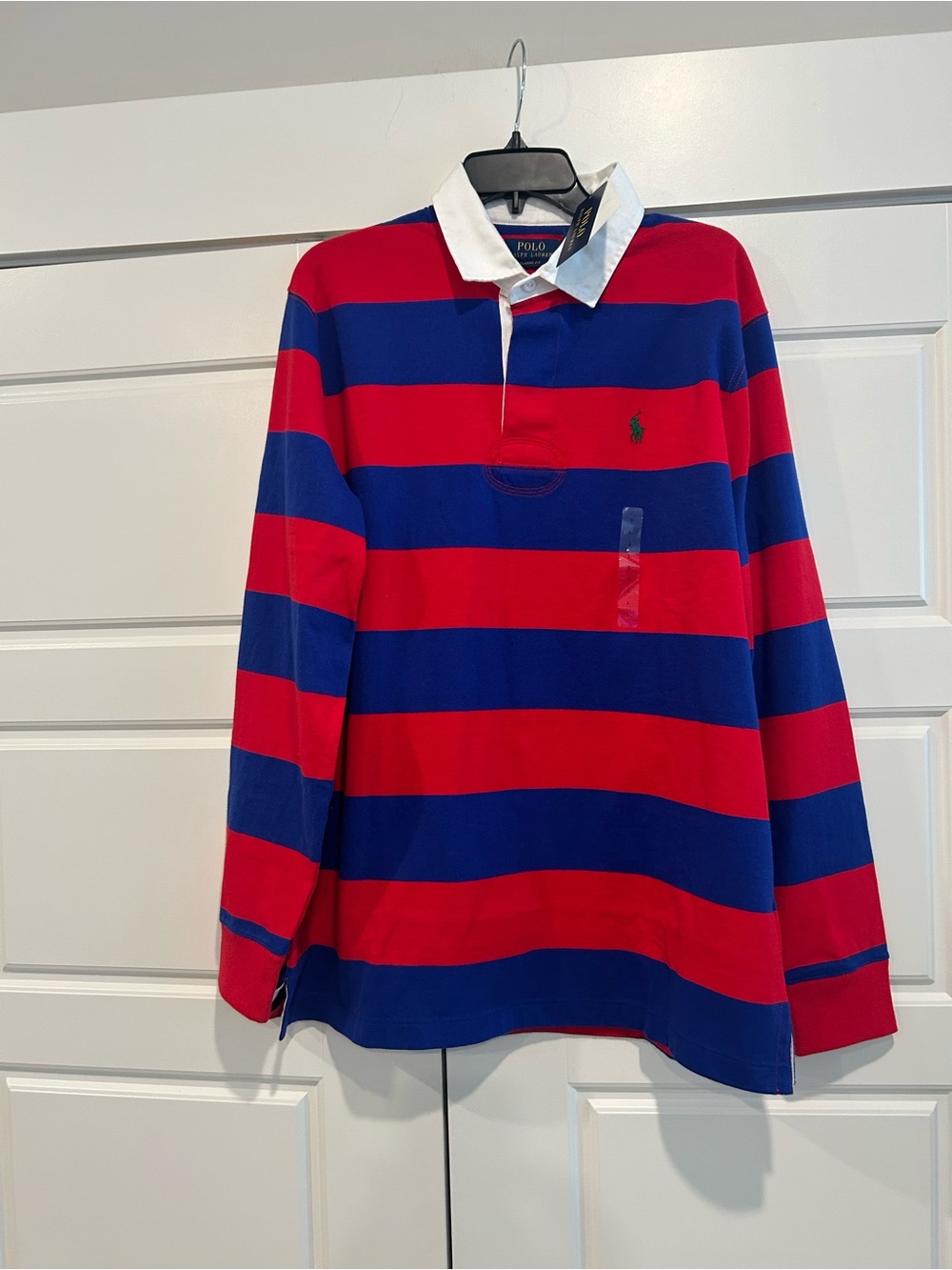 Polo Ralph Lauren Classic Red & Blue Striped Rugby Shirt